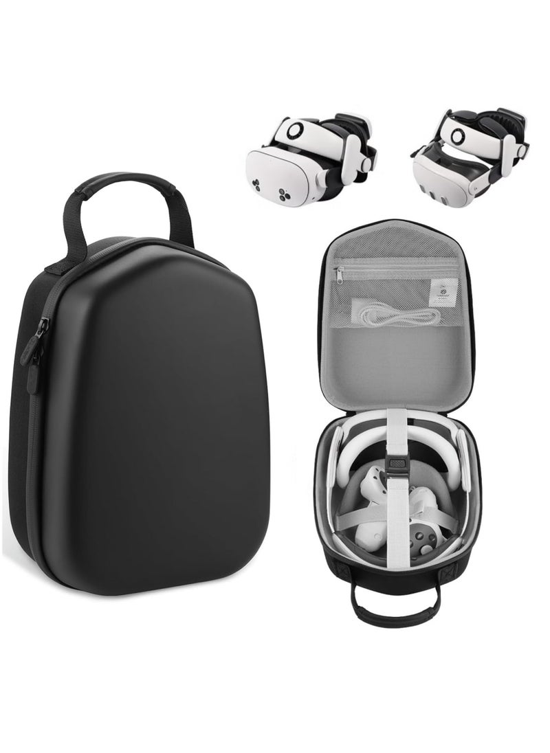 Carrying Case for Meta Quest 3S/ Quest 3, Elite Strap VR Gaming Headset Bag, Portable Travel Case for Touch Controllers and Accessories