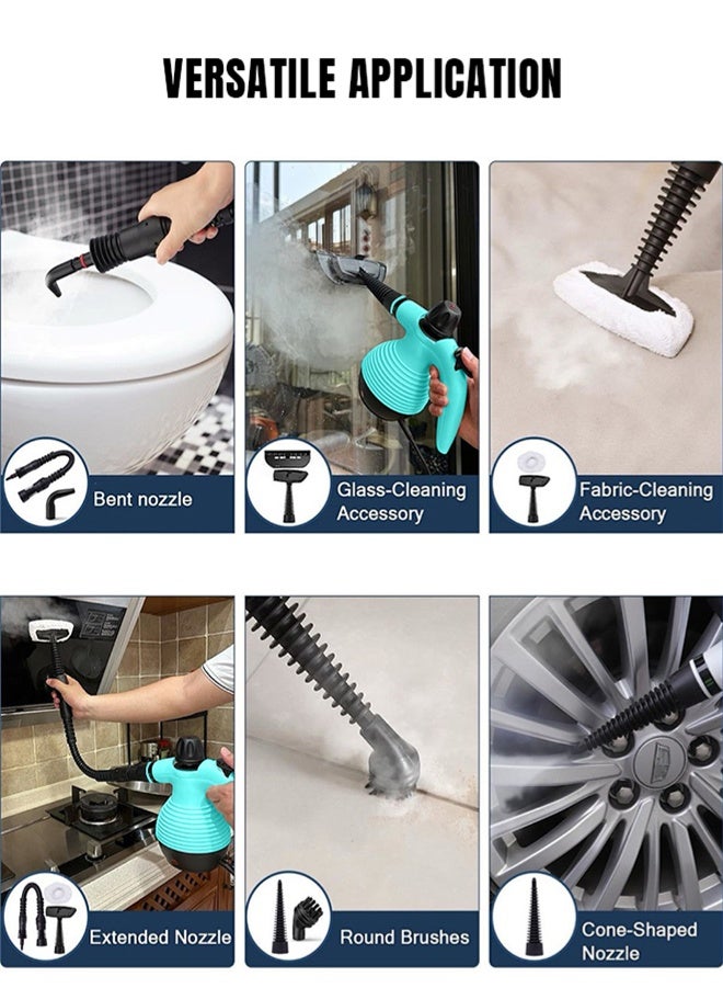 APEX Handheld Steam Cleaner for home, Steamer for Cleaning, Multipurpose Portable Steam Cleaners Use with Safety Lock and 10 Accessory Kit to Remove Grime, Grease, More, Save Time and Effort Yellow - Image 3