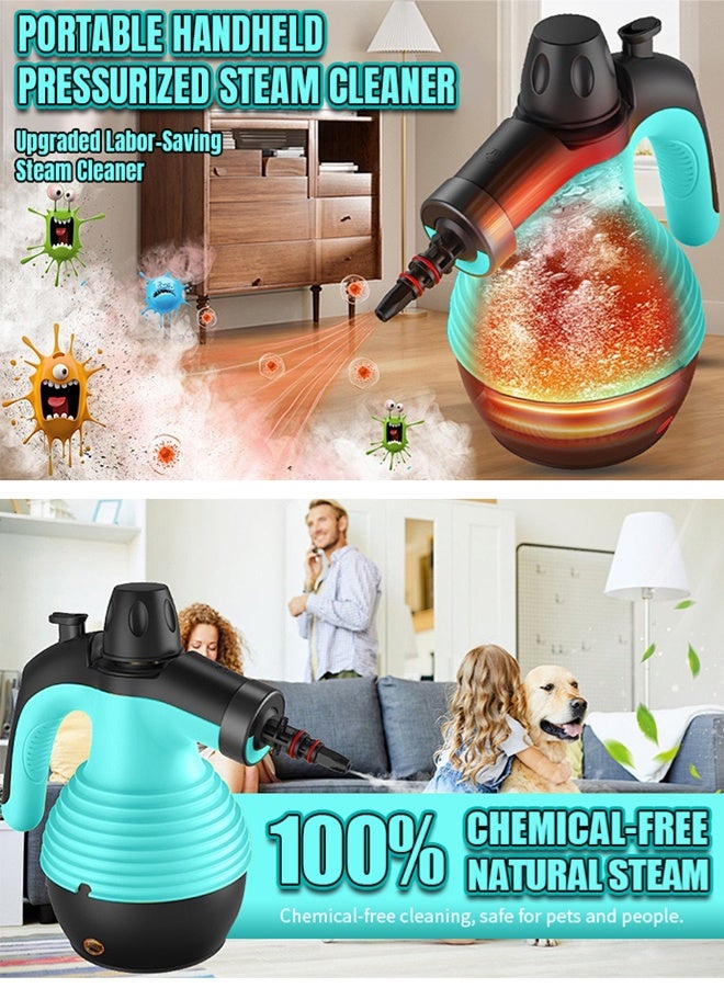 APEX Handheld Steam Cleaner for home, Steamer for Cleaning, Multipurpose Portable Steam Cleaners Use with Safety Lock and 10 Accessory Kit to Remove Grime, Grease, More, Save Time and Effort Yellow - Image 5