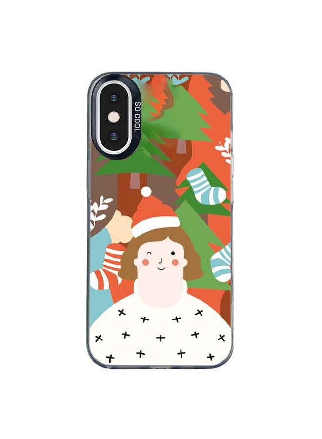 اس-توب جراب هاتف iPhone XS Max من سلسلة Christmas Series PC بتغطية كاملة ونمط - Image 1