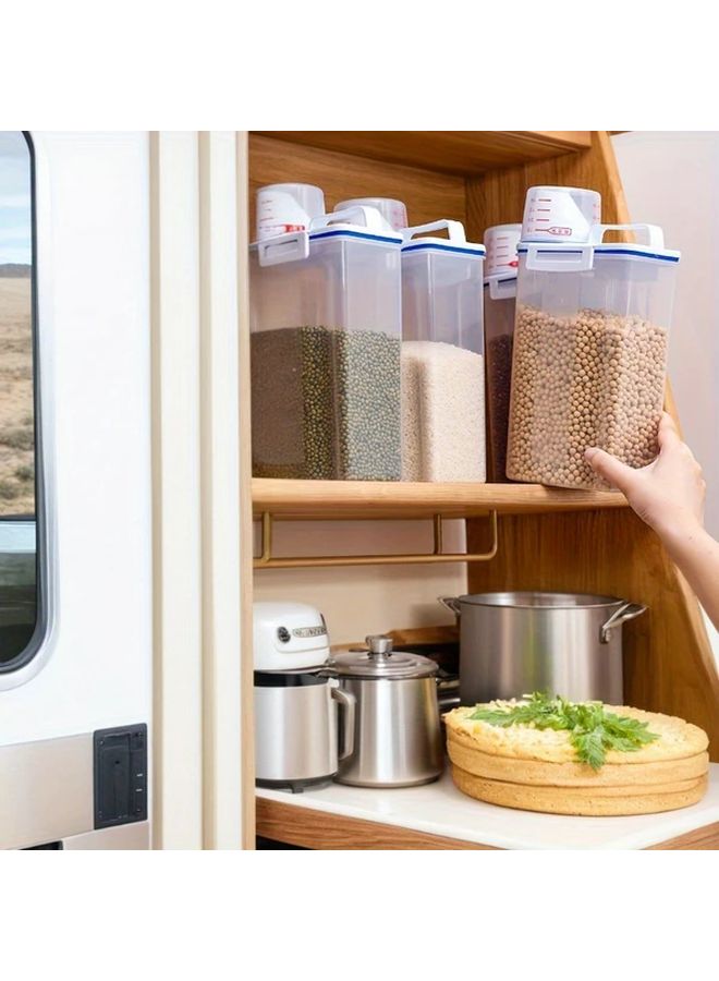 كبير 2 5 لتر حاوية تخزين طعام محكمة الإغلاق مع كوب قياس خالٍ من مادة BPA موزع حبوب بلاستيكي - Image 5