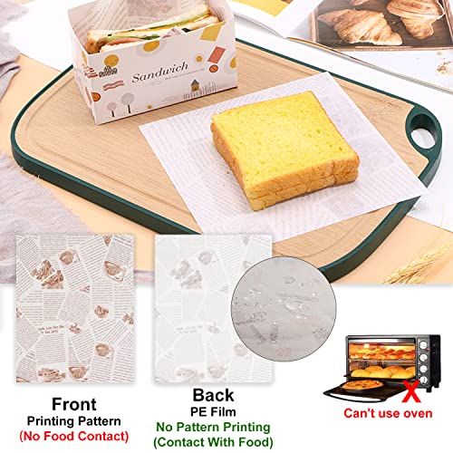 La Llareta 100 Sheets Deli Paper, 14 * 10 inch Sandwich Wrapping Paper, Food Wrapping Paper, for Breads, French Fries, Sandwiches, Burgers, Hot Dogs - Image 3