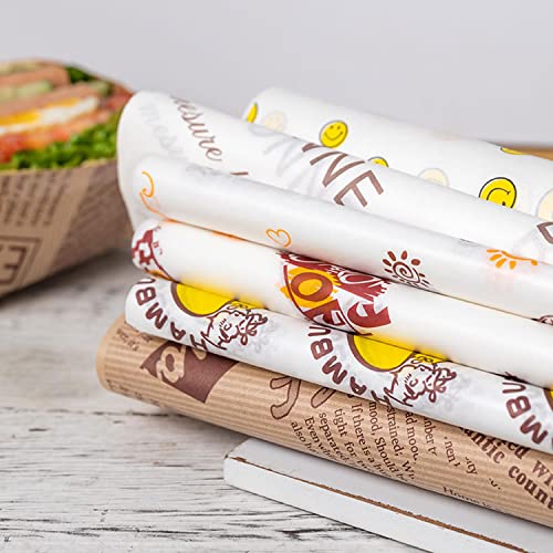 La Llareta 100 Sheets Deli Paper, 14 * 10 inch Sandwich Wrapping Paper, Food Wrapping Paper, for Breads, French Fries, Sandwiches, Burgers, Hot Dogs - Image 4