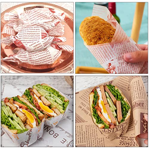 La Llareta 100 Sheets Deli Paper, 14 * 10 inch Sandwich Wrapping Paper, Food Wrapping Paper, for Breads, French Fries, Sandwiches, Burgers, Hot Dogs - Image 5