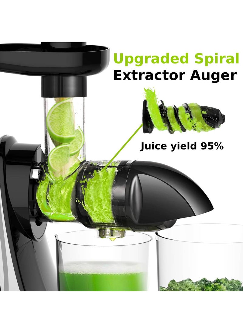 Dxmocos Dxmocos Slow Cold Press Juicer with Dual Modes, Easy to Clean & Quiet Motor, High Juice Yield for Fruits & Vegetables, Includes Reverse Function, with Brush & Cup.  - Image 2