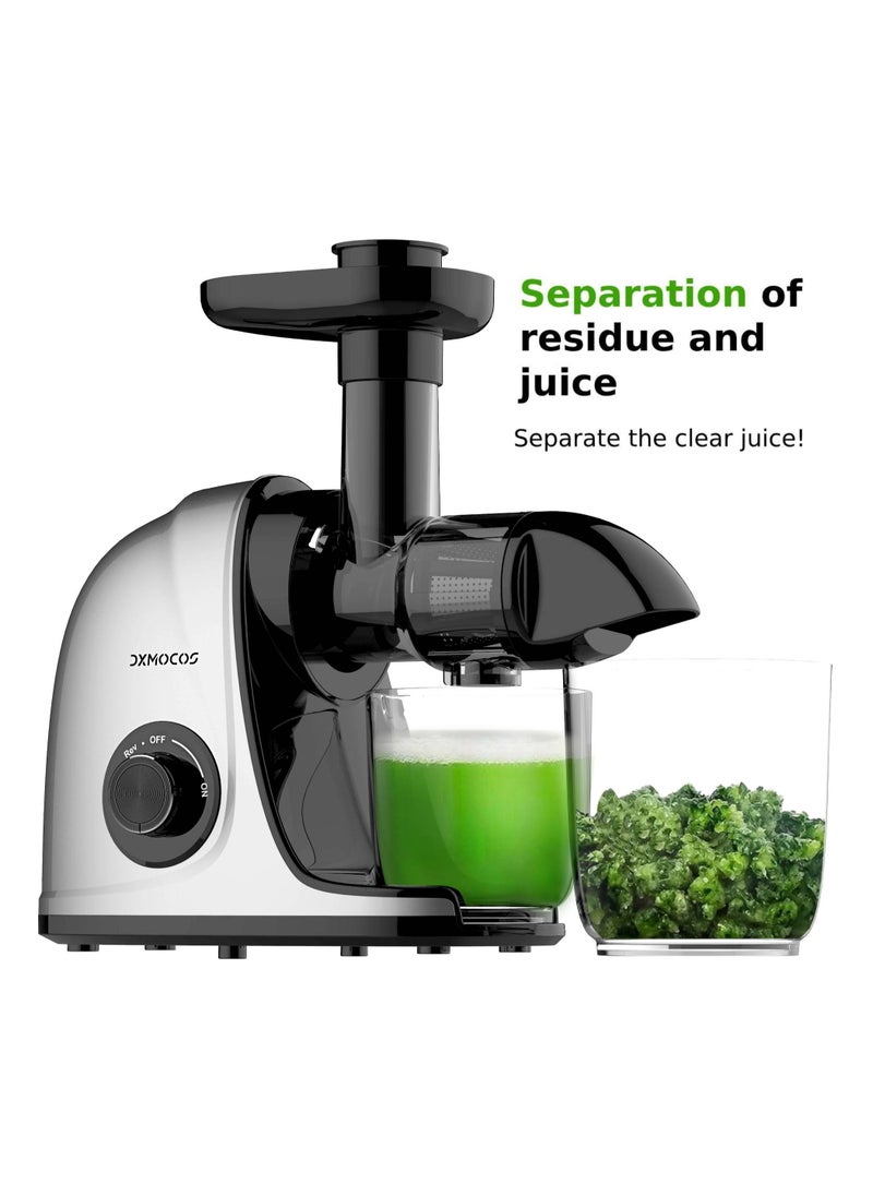Dxmocos Dxmocos Slow Cold Press Juicer with Dual Modes, Easy to Clean & Quiet Motor, High Juice Yield for Fruits & Vegetables, Includes Reverse Function, with Brush & Cup.  - Image 3