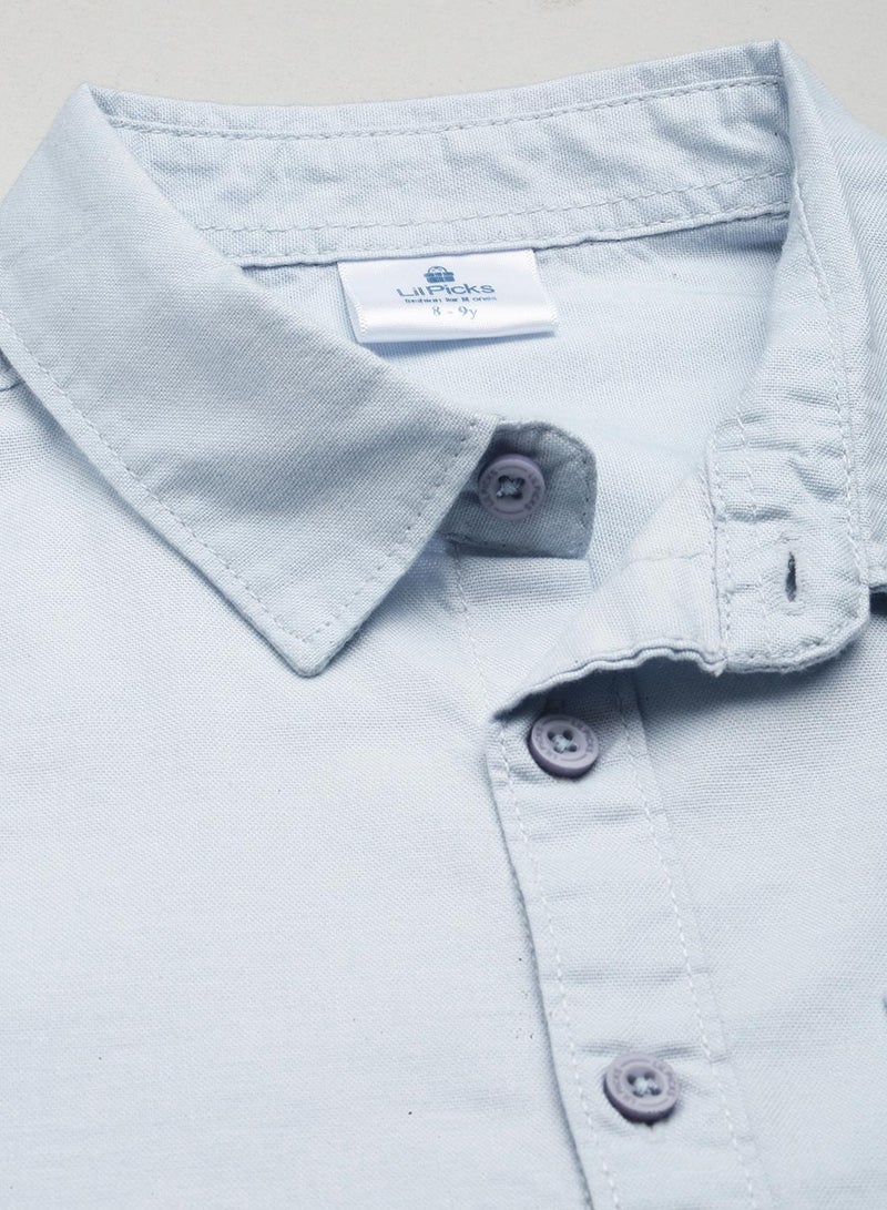 LILPICKS Sky Blue Shirt For Boys - Image 3