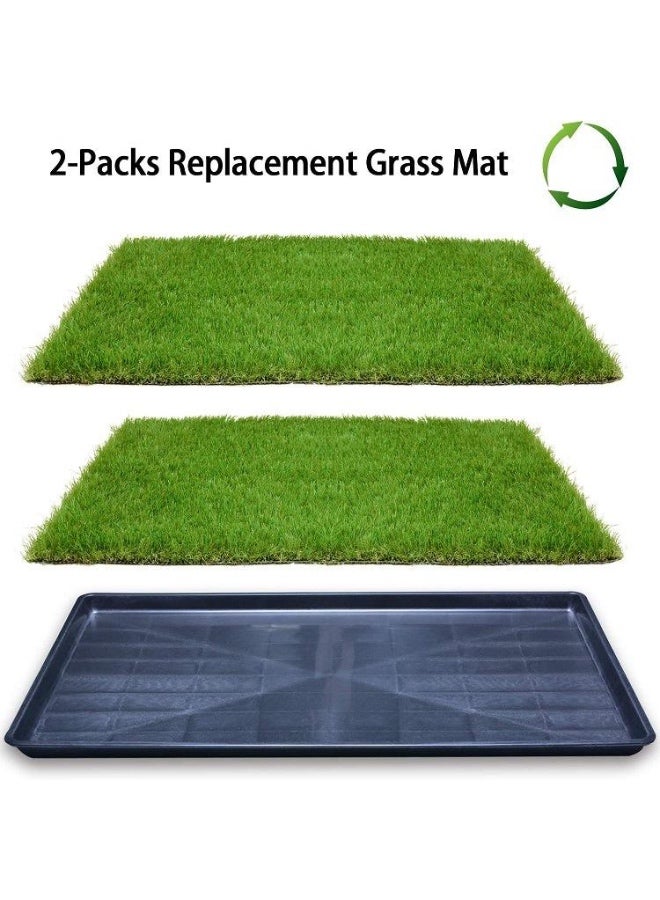 Saudi Select (20*30 Inch) Large Dog Grass Pad with Tray, 2 PCS Dog Grass Pee Pads,  Artificial Grass Bathroom Mat Pet Grass Mat for Indoor Outdoor Use, Dog Grass Pee Pad Potty Training - Image 3