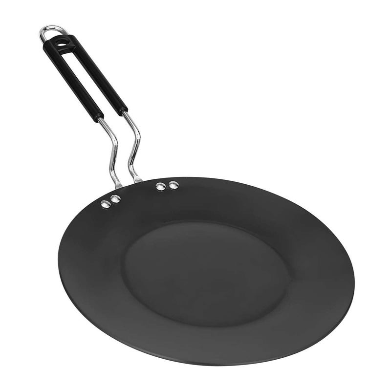 Chakmak Tawa Induction Base | Hard Anodised Cookware Induction Base Roti Tawa | 250mm | Black | 25cm | Cool Handles | Wide Base | Hand Washable - Image 1