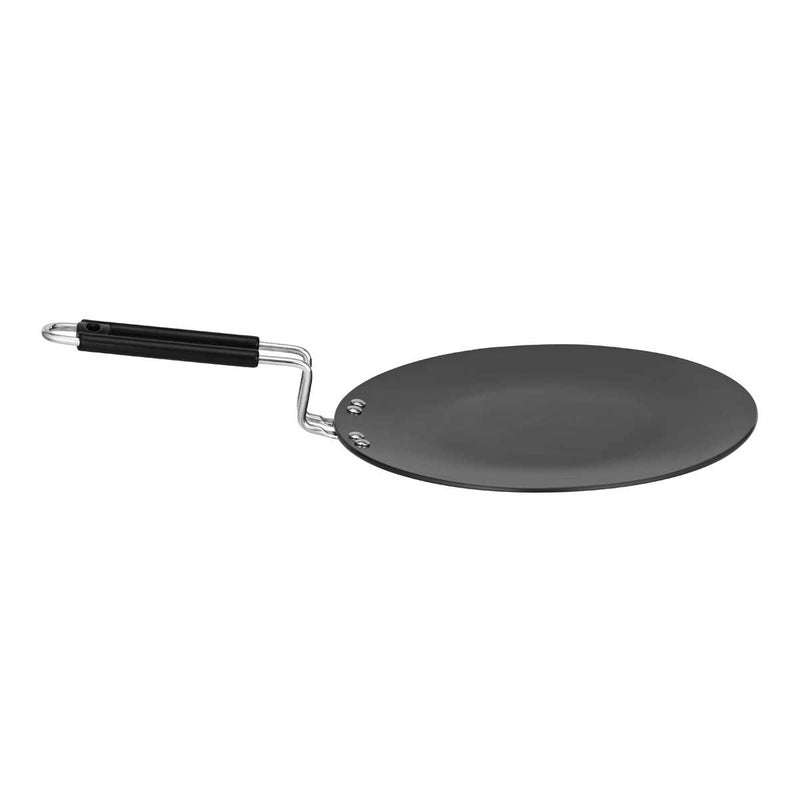 Chakmak Tawa Induction Base | Hard Anodised Cookware Induction Base Roti Tawa | 250mm | Black | 25cm | Cool Handles | Wide Base | Hand Washable - Image 2