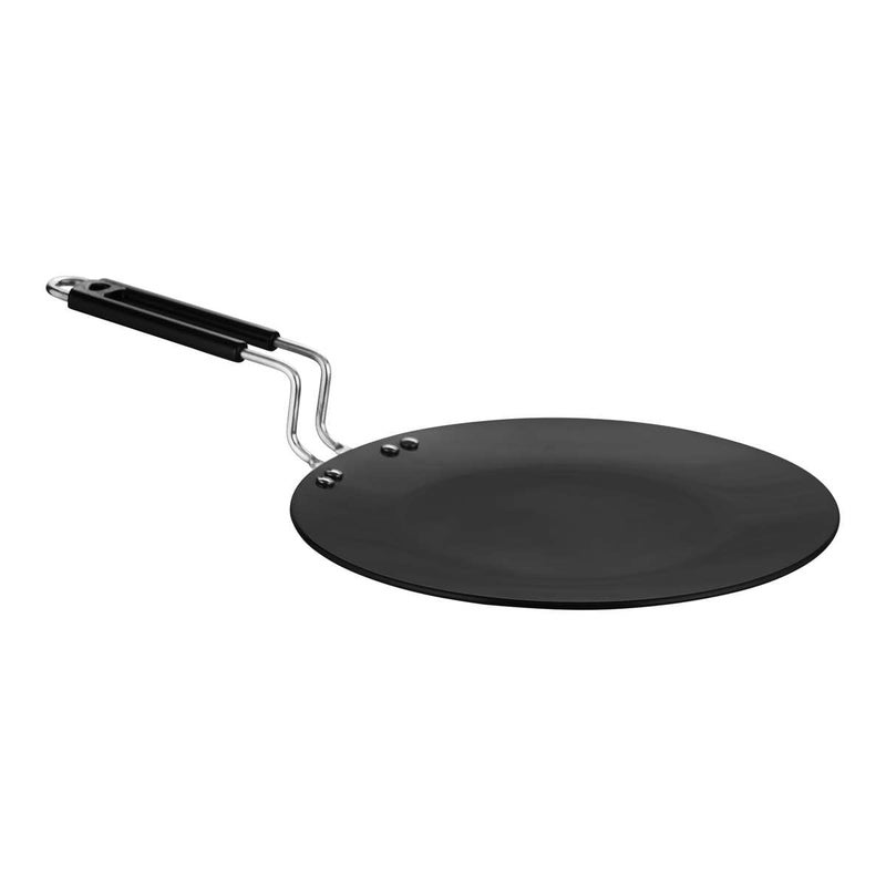 Chakmak Tawa Induction Base | Hard Anodised Cookware Induction Base Roti Tawa | 250mm | Black | 25cm | Cool Handles | Wide Base | Hand Washable - Image 4