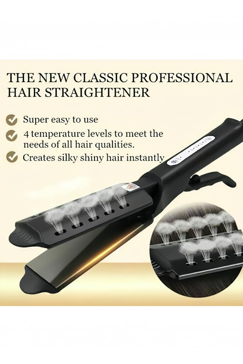 صاروخ فلاير مكواة فرد الشعر Rocket Flyer 2 في 1 تسخين سيراميك مسطح وسريع ، تسخين سريع لمدة 15 ثانية مع 4 تعديلات لدرجة الحرارة ، هدية تصفيفة الشعر الاحترافية للفتيات والنساء - Image 4