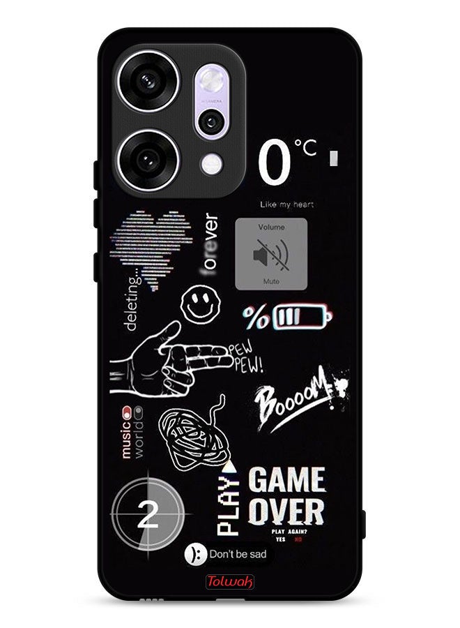 Tolwak Oppo Reno14 Pro Protective Case Cover Game Over Pew Pew - Image 1