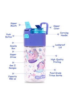 Eazy Kids Eazy Kids Lunch Bag and Activity Backpack Set of 3 Mermaid-Purple Green  - Image 4