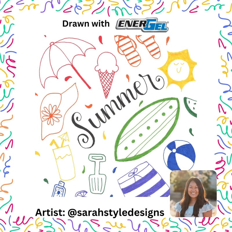 Pentel قلم جل سائل قابل للسحب من بنتل إنرجل RTX، مجموعة تعبيرات السعادة، 0.7 مم، طرف معدني، خط متوسط، حبر متنوع، عبوة من 8 أقلام (BL77XHAPBP8M) - Image 3