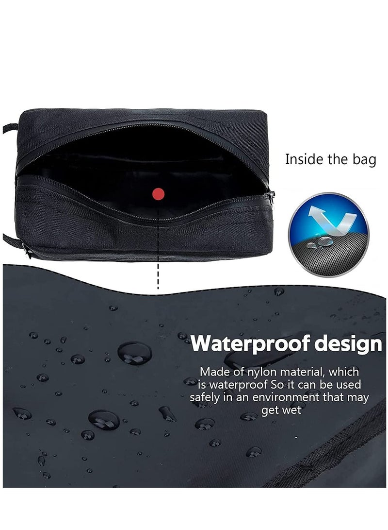 KASTWAVE Travel Toiletry Bag for Women and Men, Water-resistant Shaving Bag for Toiletries Accessories, Foldable Storage Bags with Divider and Handle for Cosmetics-Toiletries Brushes Tools  - Image 2