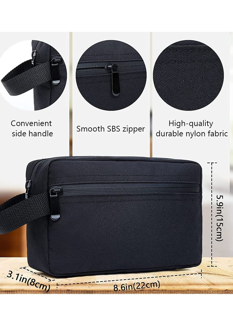 KASTWAVE Travel Toiletry Bag for Women and Men, Water-resistant Shaving Bag for Toiletries Accessories, Foldable Storage Bags with Divider and Handle for Cosmetics-Toiletries Brushes Tools  - Image 4