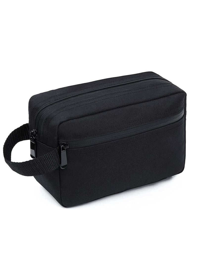 KASTWAVE Travel Toiletry Bag for Women and Men, Water-resistant Shaving Bag for Toiletries Accessories, Foldable Storage Bags with Divider and Handle for Cosmetics-Toiletries Brushes Tools  - Image 1