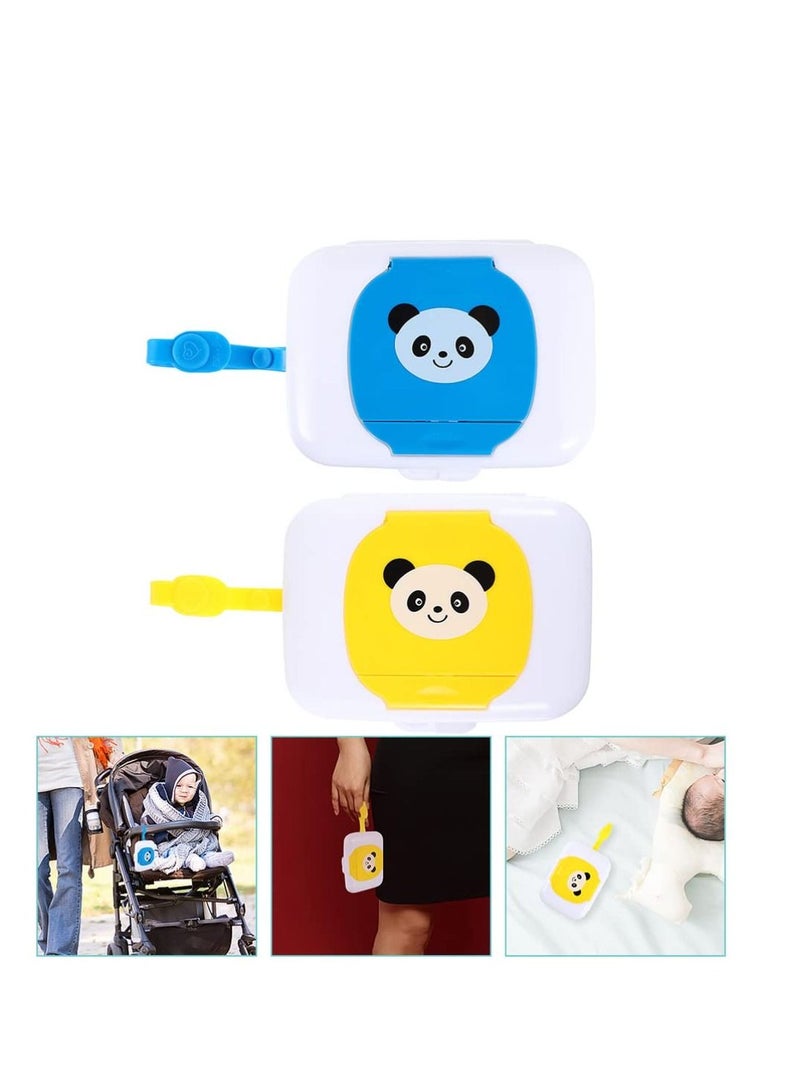 Excefore 2 Pcs Baby Wipes Dispenser, Travel Portable Wipes Case, Refillable Wipe Dispensers, Suitable for Car Bathroom Living Room Outdoor Use - Image 2