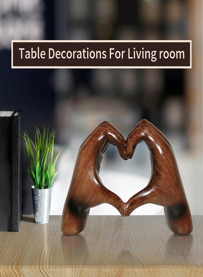 Toparad Heart Hands Sculpture Aesthetic Decor, Love Hands Heart Statue Decoration for Living Room Table Office Bedroom Bookshelf, Unique Birthday Idea for Girls Sisters Girlfriend Mom Teacher - Image 3