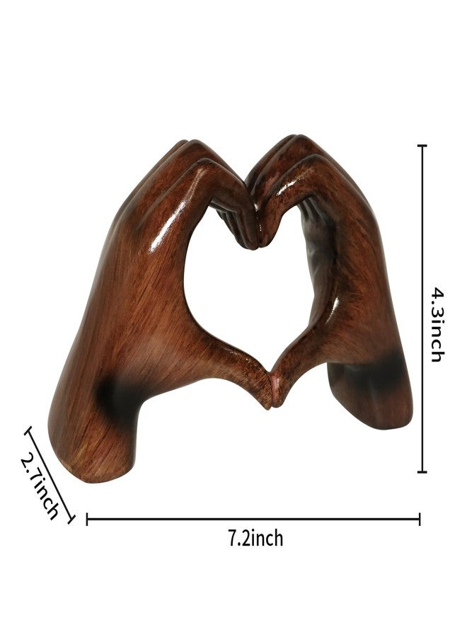 Toparad Heart Hands Sculpture Aesthetic Decor, Love Hands Heart Statue Decoration for Living Room Table Office Bedroom Bookshelf, Unique Birthday Idea for Girls Sisters Girlfriend Mom Teacher - Image 2