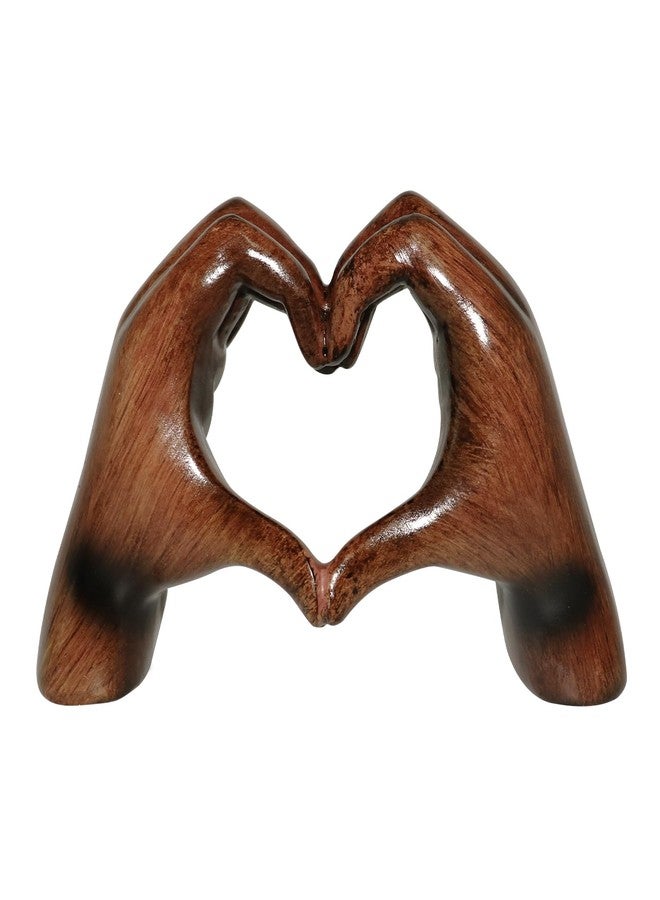 Toparad Heart Hands Sculpture Aesthetic Decor, Love Hands Heart Statue Decoration for Living Room Table Office Bedroom Bookshelf, Unique Birthday Idea for Girls Sisters Girlfriend Mom Teacher - Image 1