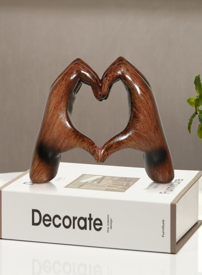 Toparad Heart Hands Sculpture Aesthetic Decor, Love Hands Heart Statue Decoration for Living Room Table Office Bedroom Bookshelf, Unique Birthday Idea for Girls Sisters Girlfriend Mom Teacher - Image 4