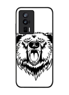 Stylizedd Rugged Black edge case for Xiaomi Poco F5 Pro 5G / Xiaomi Redmi K60 / Xiaomi Redmi K60 Pro Slim fit Soft Case Flexible Rubber Edges Anti Drop TPU Gel Thin Cover - Grizzly Bear  - Image 1