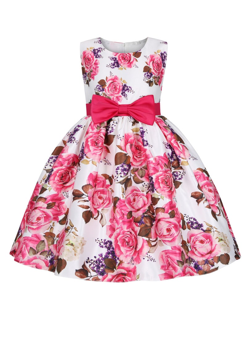 Loquat Fashion Girls Princess Dress Red - Image 1