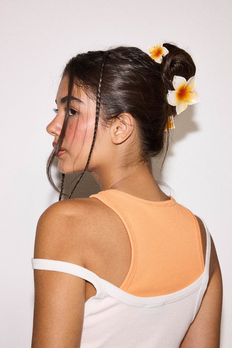 DeFacto Yellow Woman Woman Floral 3 Piece Hair Clips Casual - Image 2