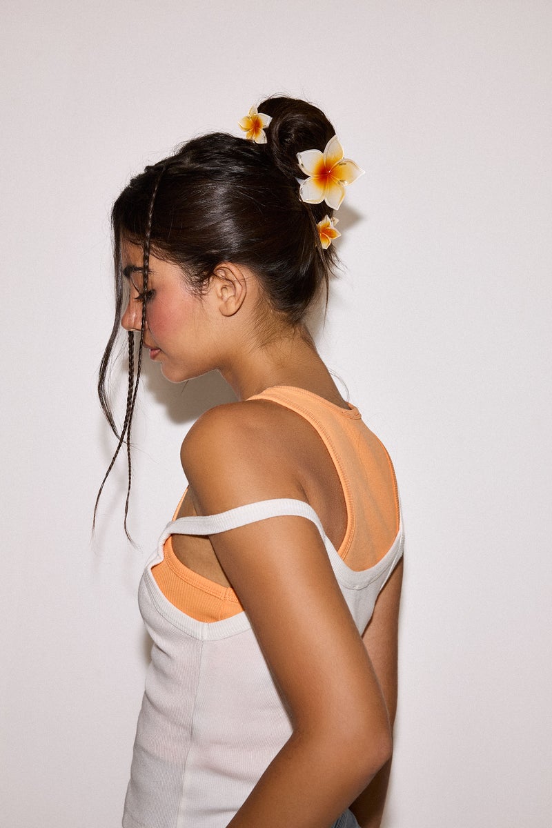 DeFacto Yellow Woman Woman Floral 3 Piece Hair Clips Casual - Image 1