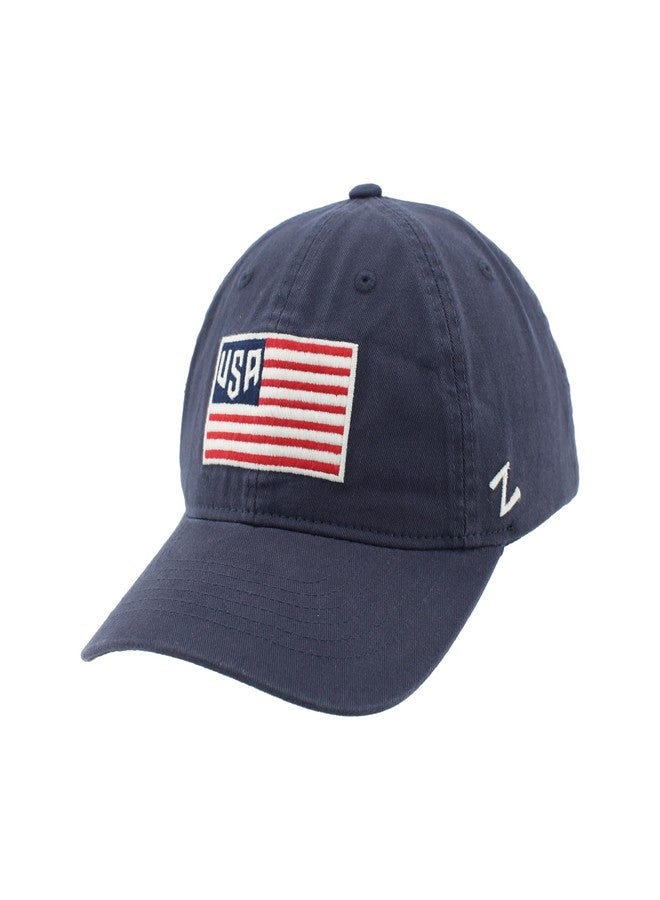 ZHATS U.S. Soccer Officially Licensed USMNT Adjustable Hat Independence Navy - Image 2