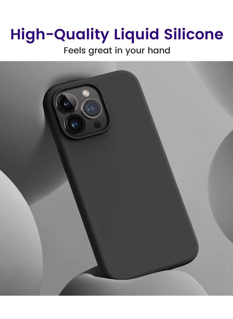 Houmt iPhone 15 Pro Case 6.1" Slim Liquid Silicone Soft Gel Rubber with 2X iPhone 15 Pro Screen Protector Shockproof Protective Phone Case Anti Scratch Microfiber Lining for Apple iPhone 15 Pro  - Image 2