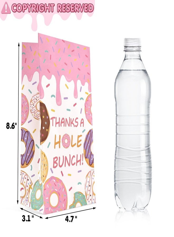 Levfla 24 PCS Donut Candy Bags Sprinkles Goodie Bags Thanks A Hole Bunch Stickers Sweet Doughnut Favor Ideas Kids Birthday Party Bash Decoration Supplies - Image 3