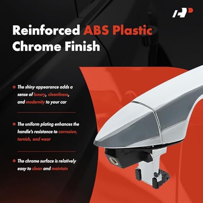 rayihni Rear Left Driver Side Exterior Door Handle Compatible With Honda Accord 20132017 Pilot 20152020 Chrome Replace 72643T2AC71 72683T2AC71 - Image 5