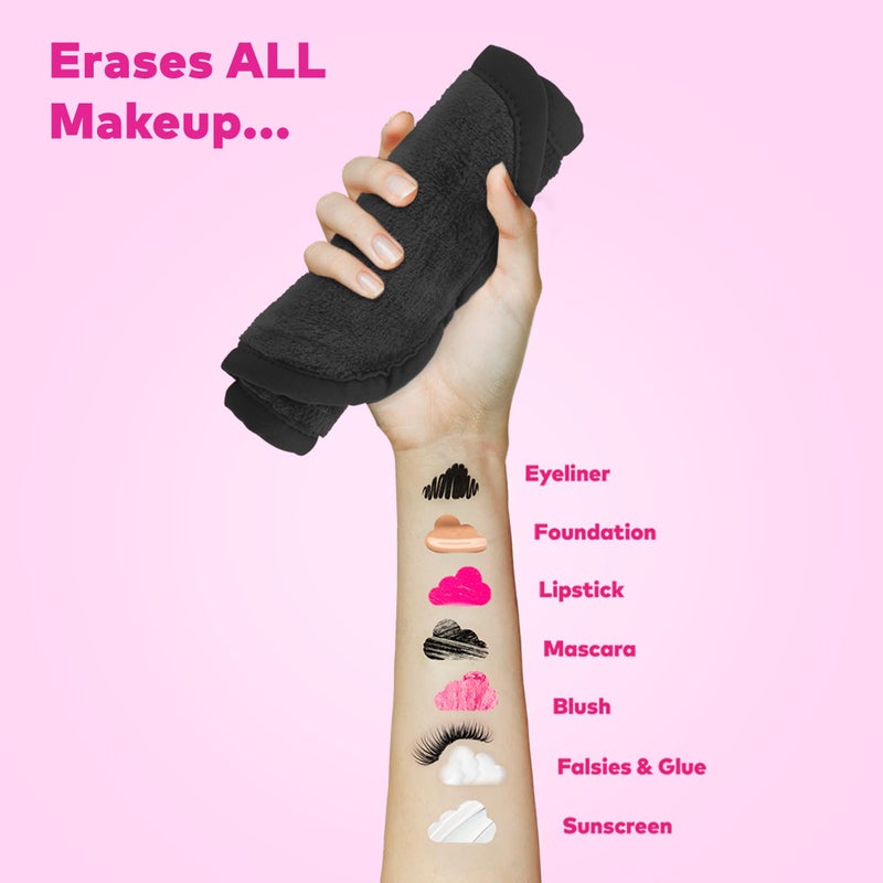 Makeup Eraser The Original MakeUp Eraser PRO, Effortlessly Remove All Makeup Using Only Water, Including Waterproof Mascara, Eyeliner, Foundation, Lipstick, Sunscreen,and More! Chic Black, 1ct. - Image 5