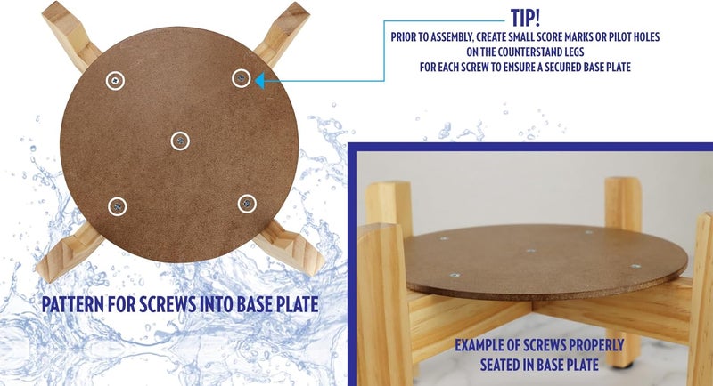 New Wave Enviro Water Dispenser Counter Stand - Natural Wood Finish - Image 3