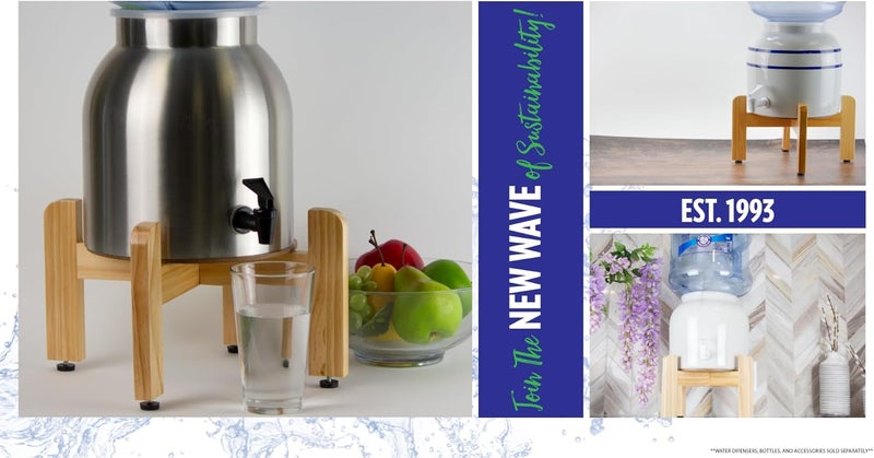 New Wave Enviro Water Dispenser Counter Stand - Natural Wood Finish - Image 5