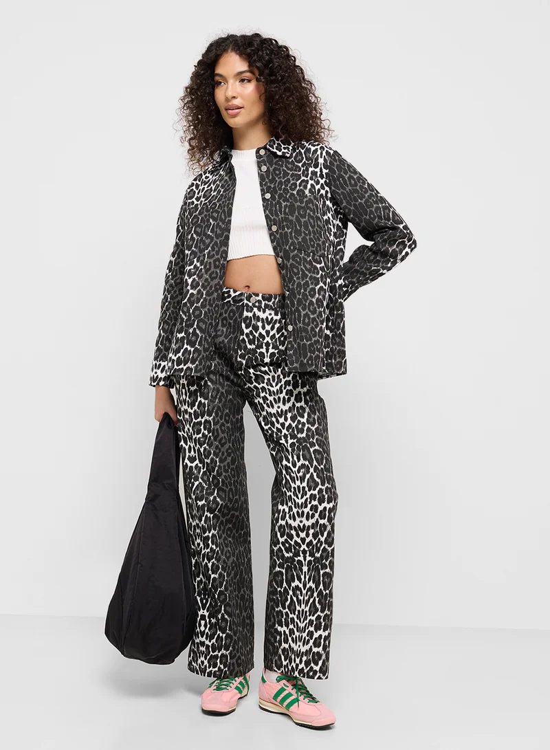 Ginger Leopard Print Oversize Shacket