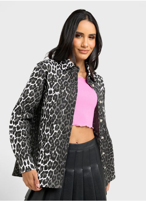 Leopard Print Oversize Shacket