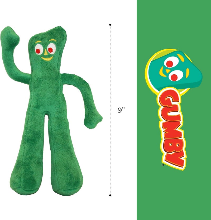Gumby Plush Squeaky Dog Toy - 9 Inch - Green - Image 4