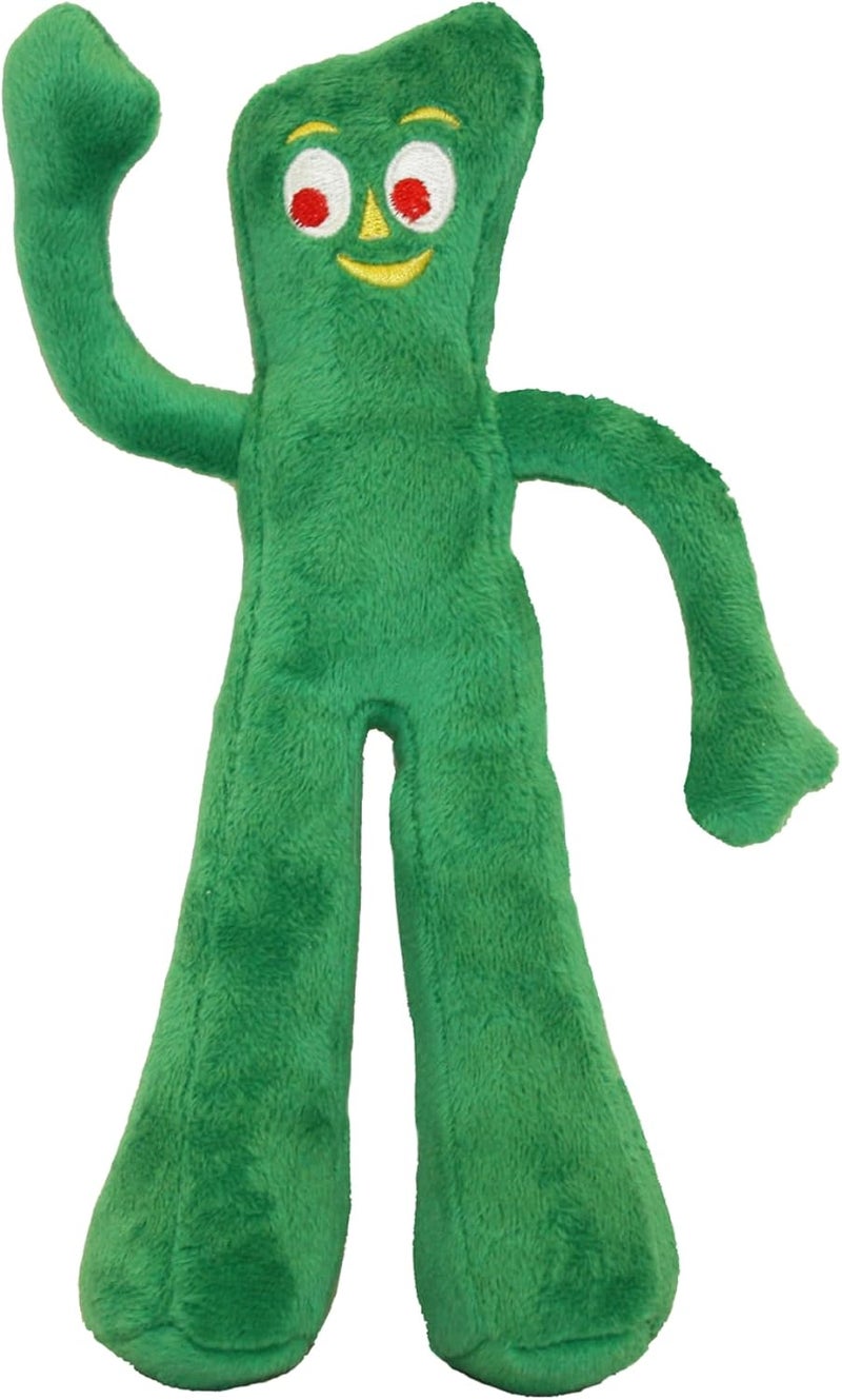 Gumby Plush Squeaky Dog Toy - 9 Inch - Green - Image 1