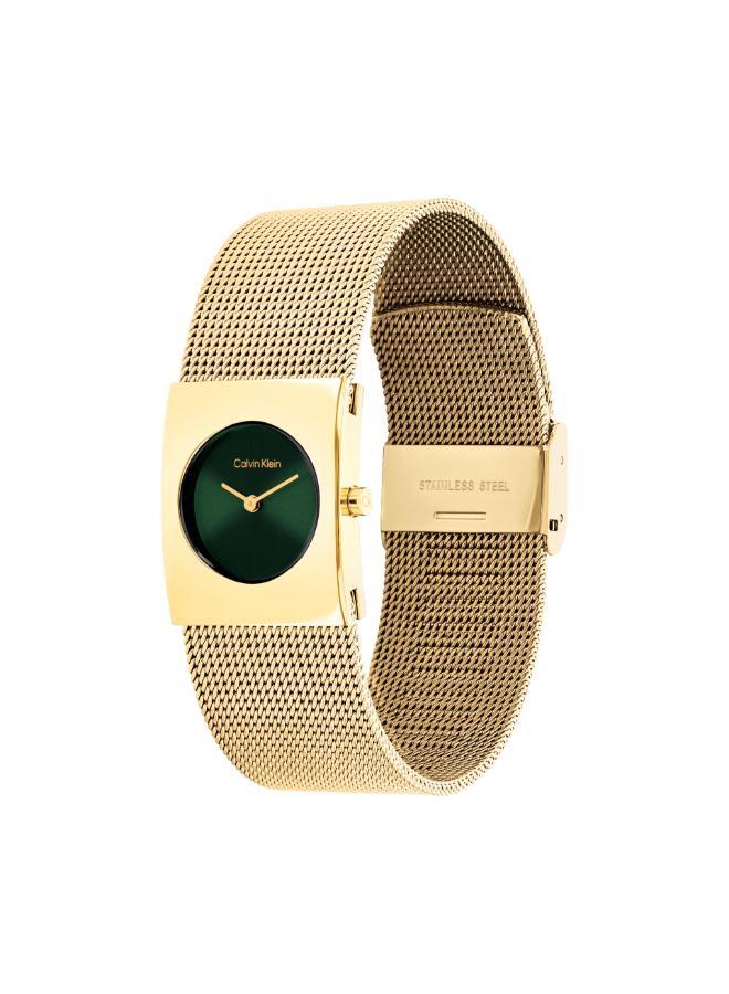 Calvin Klein Two Hand Quartz Movement Watch for Women CK PULSE Collection with Gold Colored Stainless Steel Mesh Bracelet - 25100136 - Image 3