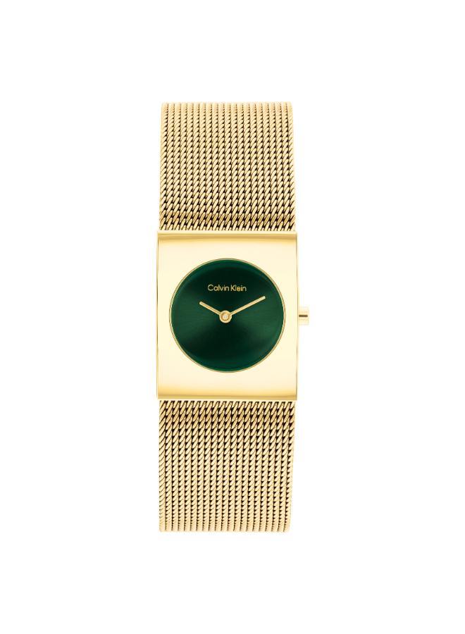 Calvin Klein Two Hand Quartz Movement Watch for Women CK PULSE Collection with Gold Colored Stainless Steel Mesh Bracelet - 25100136 - Image 1