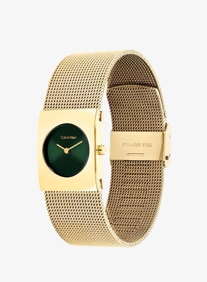 Calvin Klein  Calvin Klein Two Hand Quartz Movement Watch for Women CK PULSE Collection with Gold Colored Stainless Steel Mesh Bracelet - 25100136 for Men | Best Price UAE