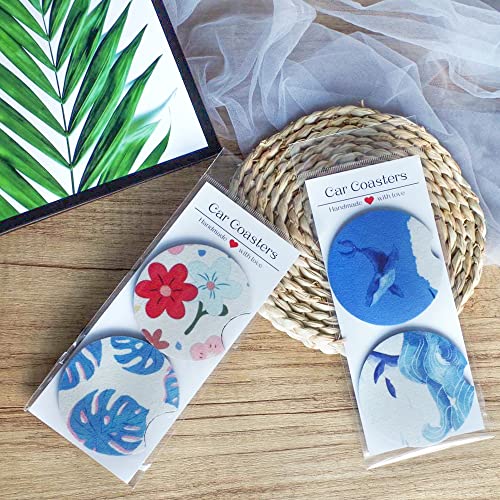 Vcekract 100PCS Car Coaster Packaging for Selling, Sublimation Blanks Car Coasters Cards with Bags, Sublimation Car Coasters Display Cards 6.8x2.85In, Heat Press Machines Accessories - Image 4
