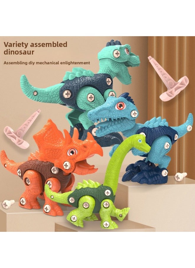 Generic - Children's Handmade DIY Dinosaur Screw Tyrannosaurus Raptors Pterosaurus 3-year-old Educational Cognitive Assembled Toy-Color:Junlong (the Joints Are Movable And Removable) And A Manual Screwdriver Is Provided - Image 1