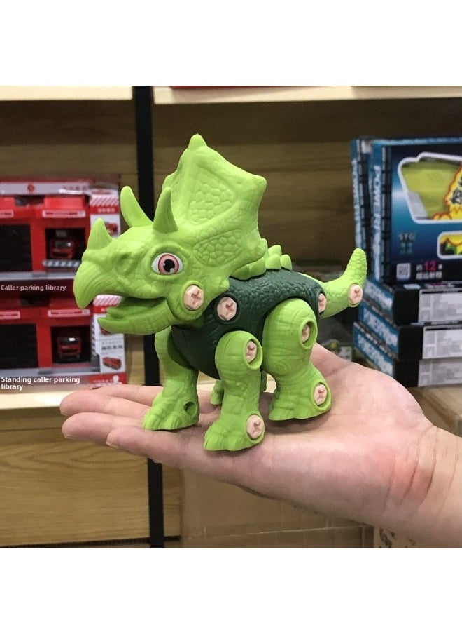 Generic - Children's Handmade DIY Dinosaur Screw Tyrannosaurus Raptors Pterosaurus 3-year-old Educational Cognitive Assembled Toy-Color:Junlong (the Joints Are Movable And Removable) And A Manual Screwdriver Is Provided - Image 1