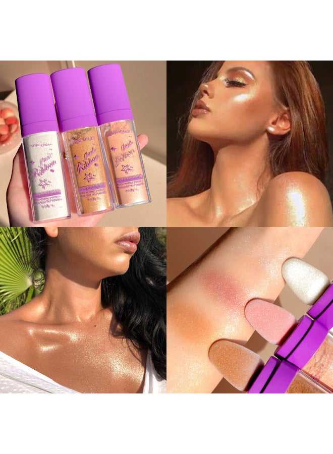 Makeup New Fairy Highlight Racket Powder Brightening Whole Body High Gloss Powder Repair Powder Natural Three-dimensional Repair Powder - Image 3