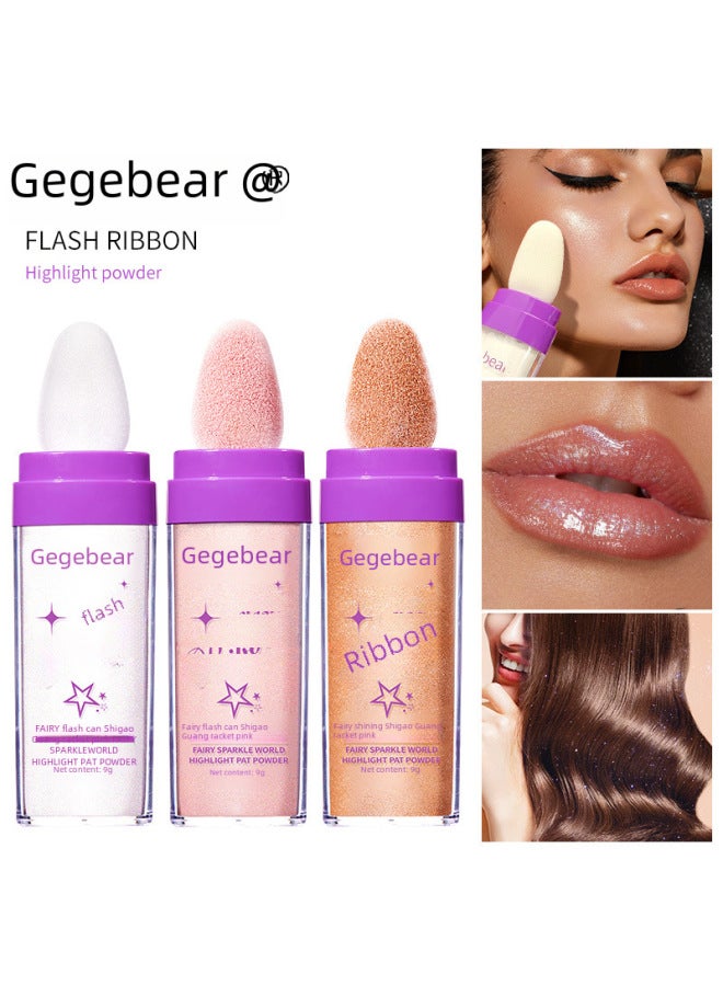Makeup New Fairy Highlight Racket Powder Brightening Whole Body High Gloss Powder Repair Powder Natural Three-dimensional Repair Powder - Image 1